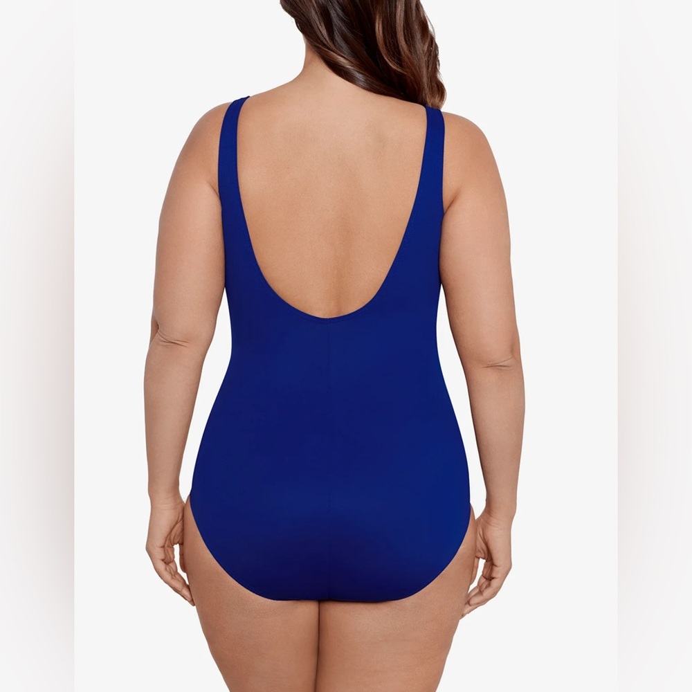 Miraclesuit Plus Size Oceanus One Piece in Azul Size 18W New - Picture 4 of 9